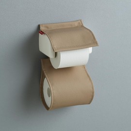 【Hanarolo】Embossed Leather Toilet Paper Holder Cover, Made in Japan