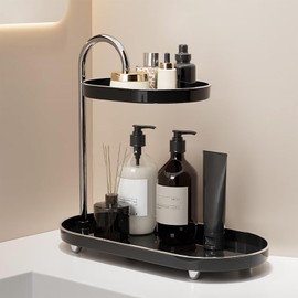 Bathroom Sink Vanity Trays, Skincare Storage Rack Small Countertop Perfume Organizer Lazy Susan Makeup Organizer