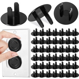 Thyle 200 Pcs Outlet Covers Bulk Child Baby Proofing Proof Plug Covers for Electrical Outlets Easy Install Socket Sturdy Safe Secure Baby Proofing Kit for Home Office Bulk (Black)