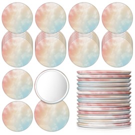 Teenyyou 30 Pcs Pastel Rainbow Compact Mirror Bulk Mini Pocket Mirrors Pastel Color Gifts Party Favors Portable Circle Makeup Mirrors Rainbow Birthday Wedding Shower Party Supplies Decorations
