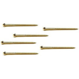 Merriway BH03784 (7 Pcs) Solid Brass Slotted Roundhead Screw, 8 x 1 inch - Pack of 7 Pieces