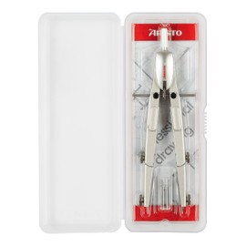 Aristo AR55630 Studio Schnellverstellzirkel (2 Gelenke, max. Durchmesser der Zeichenkreise 340mm, inkl. Zirkel Ersatzminen und Ersatznadel, Zinkdruckguss) silber