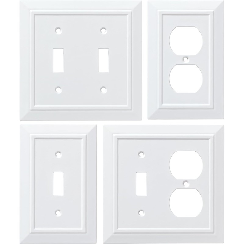 Franklin Brass Classic Architecture (1-Pack) Outlet Covers Pure White 1-Gang