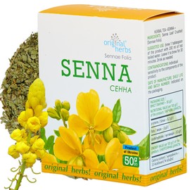 SENNA TEA, (SENNAE FOLIA.) - 100% Pure & Natural, Wild-Crafted, Dried Loose Leaf Herbal Tea - 50g (1.76oz) - Original Herbs Herbal Tea