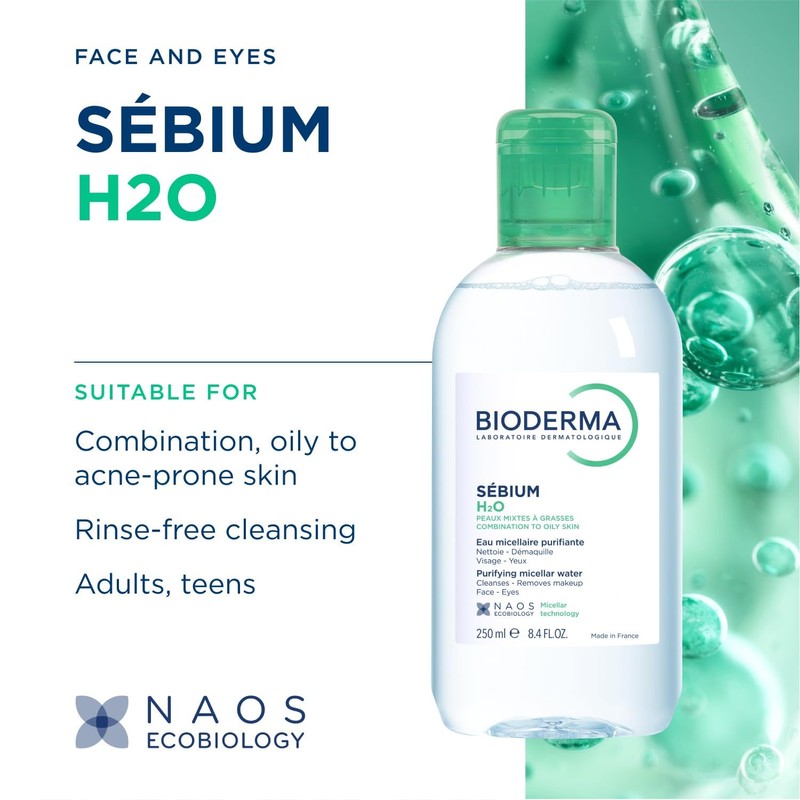 Sebium H2O Solution Micellaire Nettoyante Purifiante 250 ml