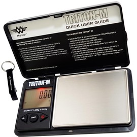 HEADNMORE® Bundle - MYWEIGH® Precision Scales Pocket Scales Triton-M (400 x 0.01 g) + Headnmore® Keyring