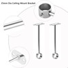 TOP-VIGOR Ceiling-Mount Bracket 25mm Dia, 300mm Height Wardrobe Pipe Bracket