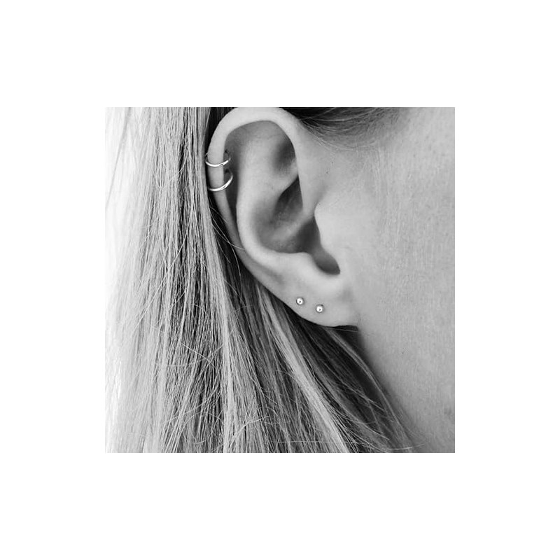 3mm stainless steel stud earrings | Small round studs