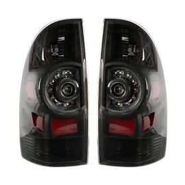 munirater Rear Tail Light Assembly Pair Black Housing Smoke Lens Replacement for 2005-2015 Tacoma 8156004150 8156004160