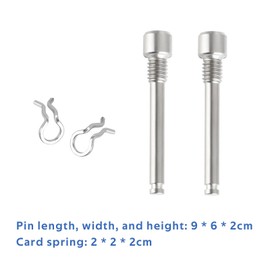 Wjelet 2 Pcs M4 Titanium Bolts for Bike Disc Brake Pads Threaded Pin Inserts Screw Disc Brake Pad Pin Axle with Circlips and Storage Box,Compatible with Shimano, Y8J798060 (Silver)