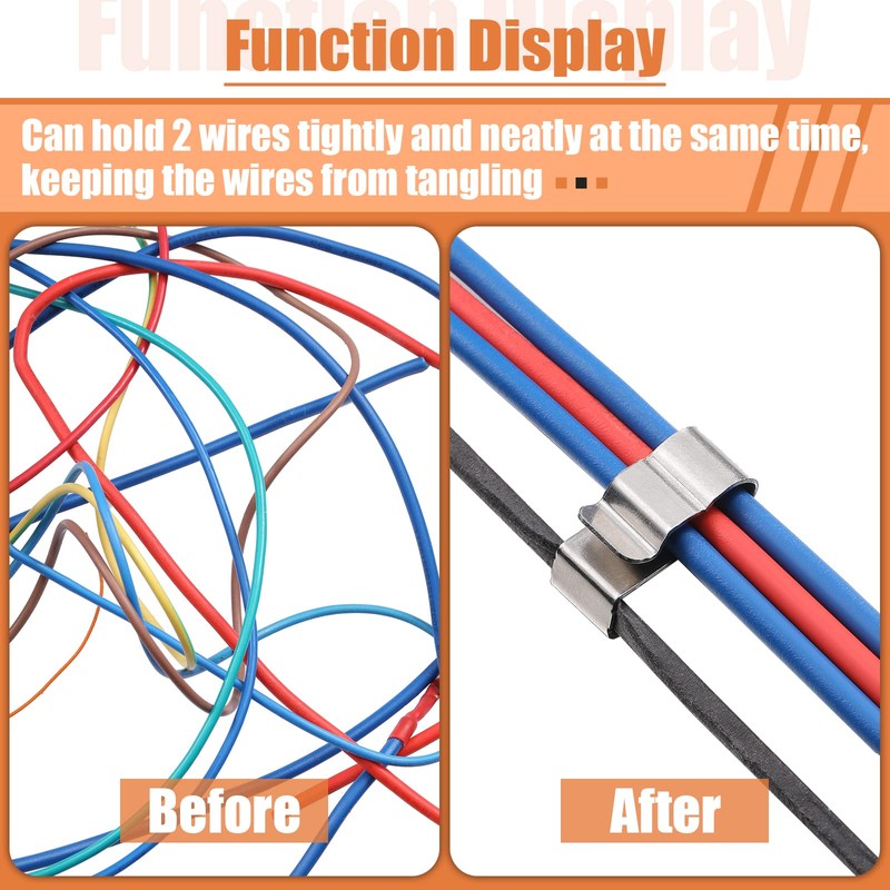 Zhengmy 50 Pcs Trailer Frame Wire Clips Stainless Steel Metal