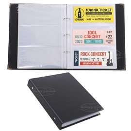 Anopono Ticket Holder, Ticket File, Storage File, Ticket Storage, Large Capacity, Holds 40 Pages, 240 Sheets (Black)