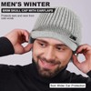 Mayoii Winter Beanie Hat with Visor for Men, Stretchy Knit