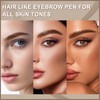 Boobeen 2pcs Waterproof Eyebrow Pen，Dual-Ended Eyeliner Microblading Eyebrow Pencil for
