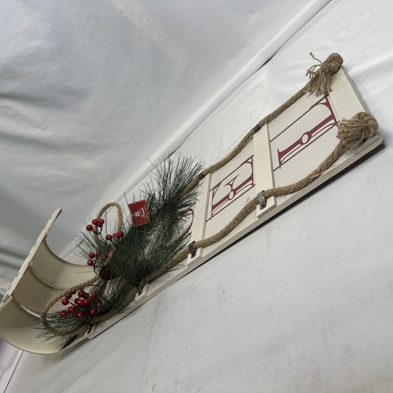 Sold By Kohl’s Christmas Sled Toboggan Noel Decor LARGE Pine