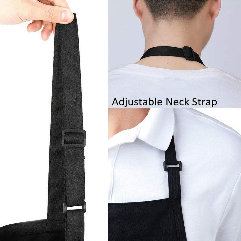 Viedouce 2-Pack of Waterproof Cooking Aprons with Pockets, Adjustable Kitchen