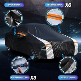Cotryvox SUV Car Cover for Jeep Commander (2006-2010) All-Weather Outdoor Waterproof Rain Snow UV Sun Protector Full Exterior Weatherproof,Indoor Car Cover.