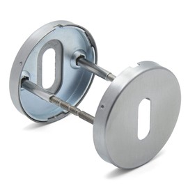 Apecs Key Escutcheon Stainless Steel Matt Door Rosette for Interior Doors and Exterior Doors Profile Cylinder Deadlock, Silver