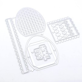 KSCRAFT Easter Egg Shaker Box Metal Cutting Dies Stencils for DIY Scrapbooking Decorative Embossing DIY Paper Card