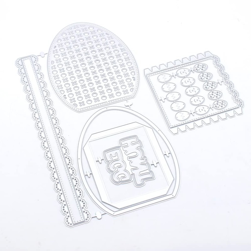 KSCRAFT Easter Egg Shaker Box Metal Cutting Dies Stencils for