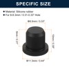sourcing map 16 Pieces Black Rubber Stopper, 8.5mm Plug Holes