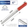 6'' inch Diamond Coated Half Round File Plastic Handle Hand