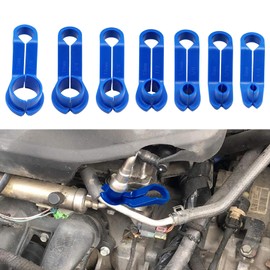 HQRNYP 7PCS AC Fuel Line Disconnect Tool Set, Fuel Filter Removal Tool, 1/4 5/16 3/8 1/2 5/8 3/4 7/8 Inch Quick Disconnect Kit, Auto Kit for Quick Removal of Oil and AC Hoses for Ford/Mazda/Chrysler