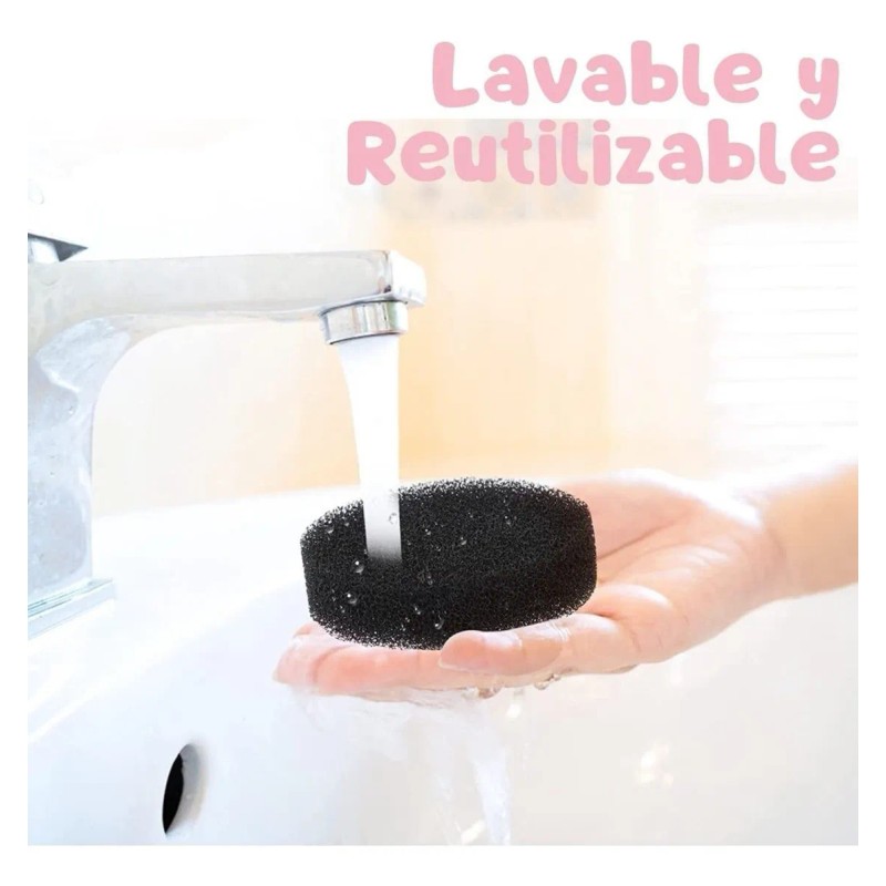 2 Estuche Limpia Brocha Seco Maquillaje Esponja Ecológico F Color