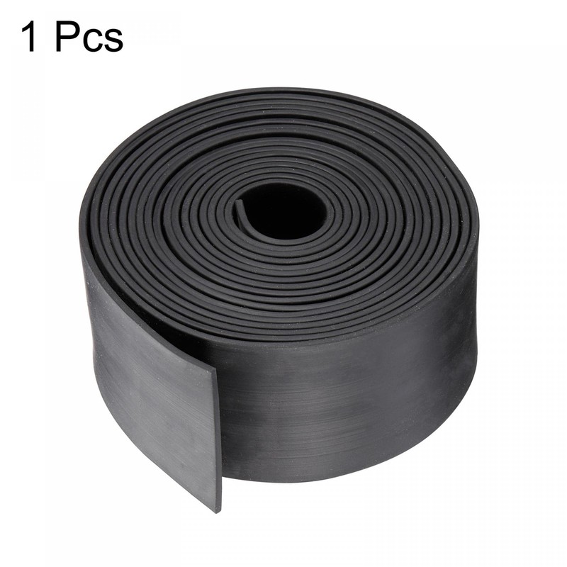 sourcing map Neoprene Rubber Sheet Rolls 3mm(T) x60mm(W) x2m(L), Solid
