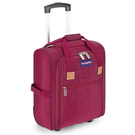 17x13x8 Inches JetBlue Airlines Rolling Personal Item Underseat Travel Bag - Suitable for Major Airlines including Spirit, Jetblue, Frontier, and American - Duffel Bag Design (Purple)