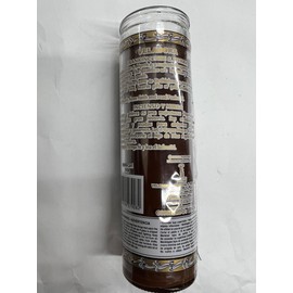 Frankincense & Myrrh (Incienso y Mirra) Scented Brown Pillar Candle in Glass