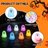 150 Pcs Halloween Luminous Mini Ghosts Figures, 7 Colors Little