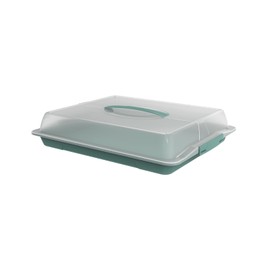 Rotho John Large Party Butler, Plastic (PP) BPA-Free, Turquoise/Clear, (47.5 x 39 x 9.8 cm)