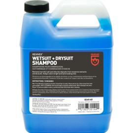 GEAR AID Wetsuit, Drysuit Cleaner and Conditioner – Wash Away Salt, Chlorine, and Residue with Concentrated Shampoo, Keeps Gear Fresh, Durable, and Ready for Use, 1 Liter (33.8 fl oz)