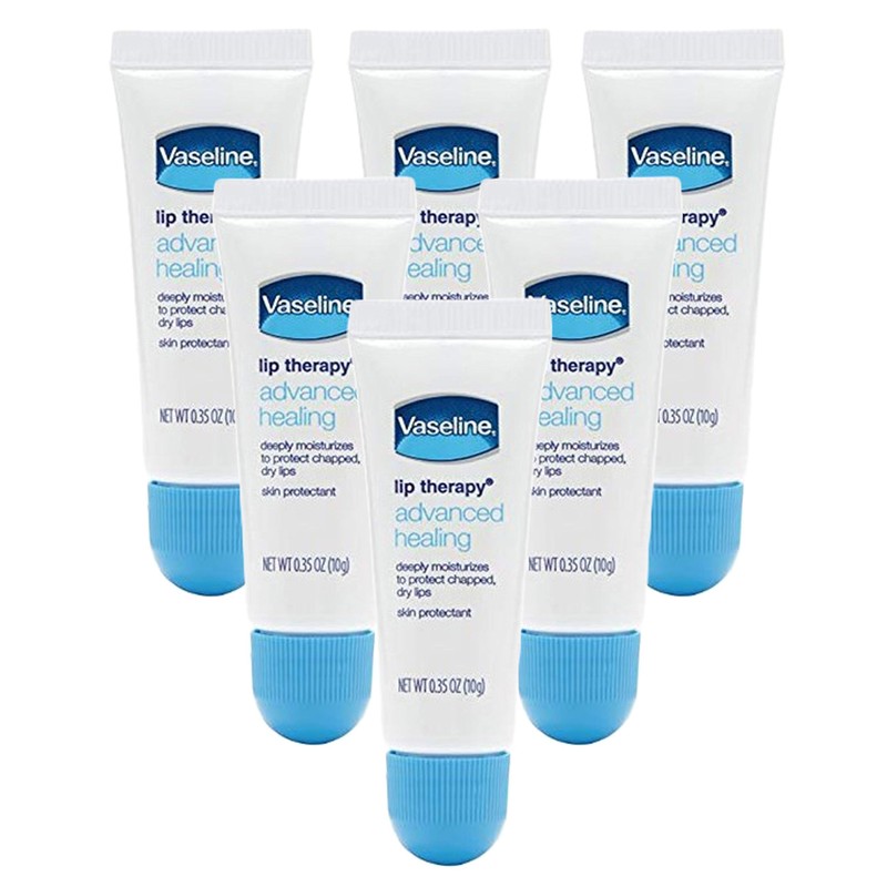 VASELINE Lip Therapy Advanced Healing Formula, 0.35 Oz (6 Pack)