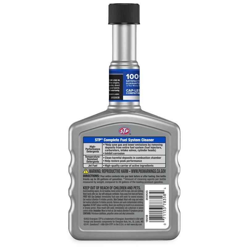STP Direct Injection Fuel Injector Cleaner, Advanced Synthetic Technology Fuel