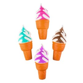 Ice Cream Cone Slow Rise Squish Toys - Summer Sweet Treat Stress Relief, Fidget Toy, Sensory Play, Party Favors, Reward Chest, Treasure Chest, Goodie Bags - Set of 4