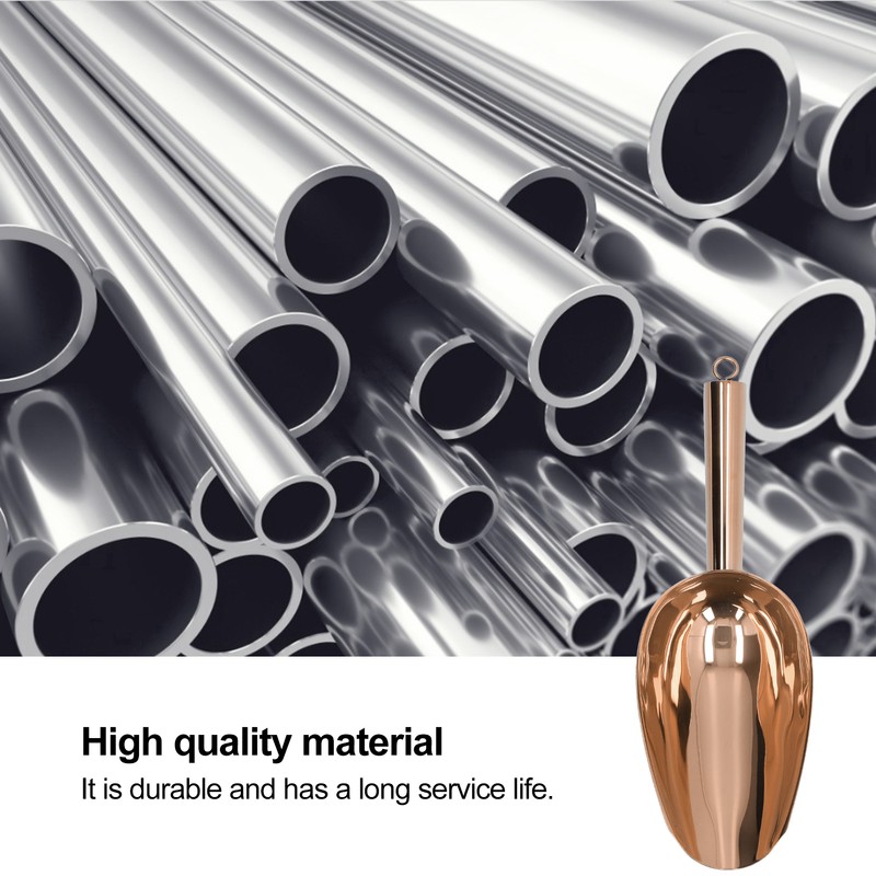 Ice Scooper Stainless Steel U Shaped Sturdy Food Grade Ice