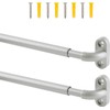 TYRON 2 Pack Screwed Sash Curtain Rod Adjustable 9-12 Inch,