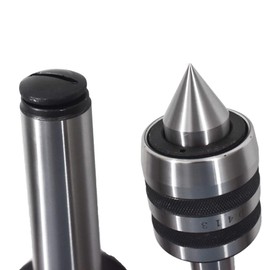 netuera MT3 Live Center Morse Taper with 60 Degree Point, 1MT Triple Bearing Lathe Medium Duty Live Tailstock Center for High Speed Turning CNC Work