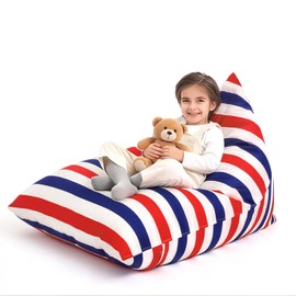 Nobildonna Bean Bag Chair Cover for Kids and Adults, Extra Large Bean Bag without Stuffing, Plush Toy Holder and Organiser, Premium Canvas, 250L