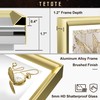 TETOTE Gold LED Mirror for Bathroom 20x28 Metal Frame Frontlit