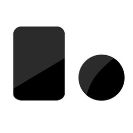 2 Placas De Metal para Teléfono Soporte Magnético 2 Piezas 1 Redondas 1 Rectangulares