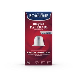 Caffe Borbone Aluminum Coffee Pods Compatible with Nespresso Original Machines, Magica Palermo, Medium Roast, Intense and Full-Bodied, Genuine Italian Coffee - 50 Count