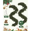 2Pcs 9FT Christmas Cedar Garland, Thick Faux Pine for Mantle