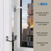 XFORT 4 Pack Viper Fixed Cable Window Restrictor in Polished