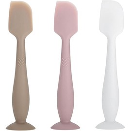 3-Pack Baby Diaper Cream Spatula - Diaper Rash Cream Applicator for Butt Paste - Brush for Newborn Baby Essentials (Grey, Pink, White)