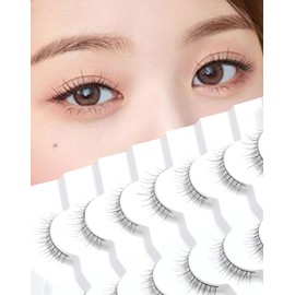 Natural Lashes Wispy 10mm Short Lashes Natural Looking False Eyelashes Small Lashes for Clean Look K38