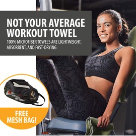 OlimpiaFit Quick Dry Towel - 3 Size Pack of Lightweight Microfiber Travel Towels w/ Bag - Fast Drying Towel Set for Camping, Beach, Gym, Backpacking, Sports, Yoga & Swim Use﻿