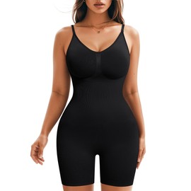 Nebility Shapewear Bodysuit - Women Tummy Control Body Suit Seamless Body Shaper Mid Thigh Shorts